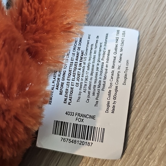 NWT Douglas Francine Fox 7" Plush - Picture 6 of 8